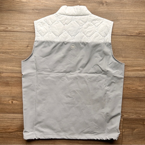 Peter Millar | Crown Sport Men White Gale Grey Blitz Vest (Size Small) - Picture 4 of 16